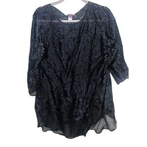 Calypso st barth black & blue sz s Sheer Minimalist Monochrome Beach Summer